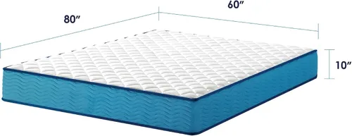 Vista 2 de Best Price Mattress Colchón híbrido de 10 pulgadas, superficie firme, espuma de soporte, resortes ensacados, espumas y telas certificadas como