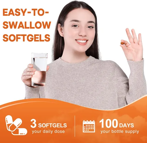 Vista 7 de Aceite de semilla de calabaza con extracto de palmito en cápsulas blandas, 3000 mg por porción, 300/600 cápsulas blandas Prensado en frío