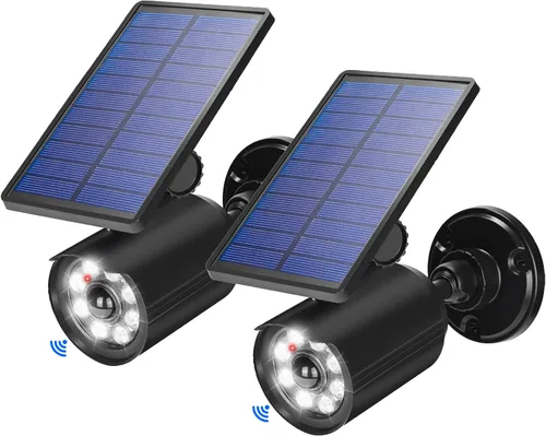 Vista 9 de Luces solares con sensor de movimiento al aire libre 2000LM, luces de seguridad de inundación IP67, luces puntuales impermeables para patio, garaje