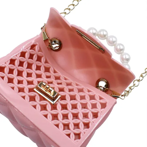 Vista 7 de Mini monederos de corazón para niñas pequeñas y pequeñas, lindo bolso cruzado de princesa, Rosa -Hueco