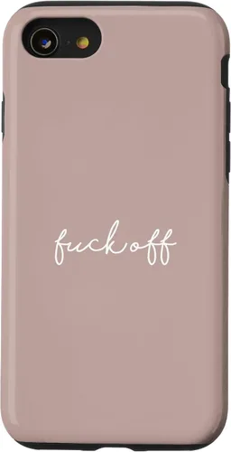 Vista 18 de Funda para iPhone 16 Pink Taupe Fuck Off Divertida manuscrita a mano con refranes sarcásticos groseros