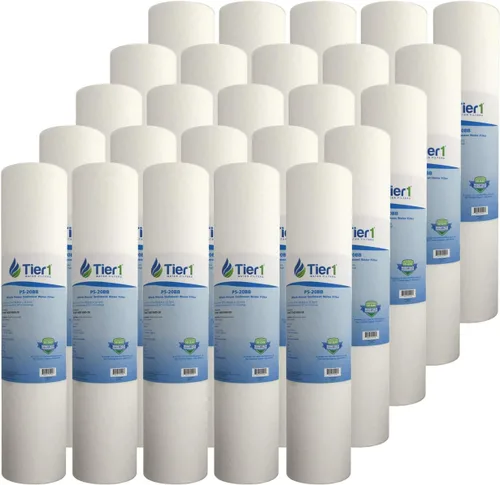 Vista 15 de Tier1 Filtro de agua de 5 micras de 20 x 4.5 pulgadas Cartucho de prefiltro de sedimentos de polipropileno hilado para toda la casa Reemplazo