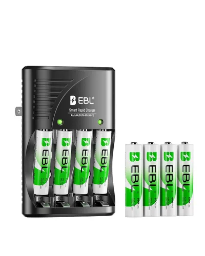 Vista 9 de EBL Cargador Rápido Inteligente AA AAA para Pilas Recargables AA AAA 9V Ni-MH Ni-CD