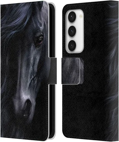 Vista 378 de Head Case Designs Officially Licensed Laurie Prindle A Morgan Christmas Western Stallion Leather Wallet Case Compatible with Samsung Galaxy A07 4G