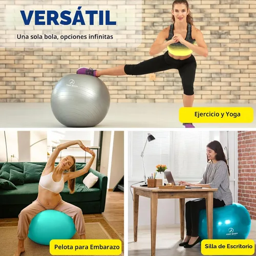 Vista 3 de ProBody Pilates Yoga Ball - Vibrant Colors Exercise Ball