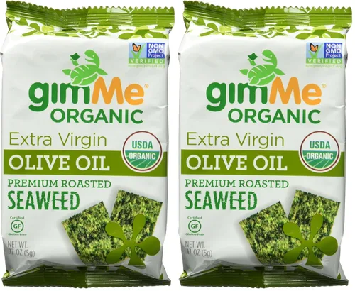 Vista 7 de Gimme Algas marinas, algas tostadas orgánicas, (0.17 onzas), sin OMG y sin gluten, sal marina, 0.17 onzas