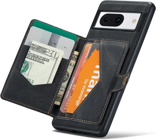 Vista 29 de Funda para Google Pixel 6 Pro, cartera magnética desmontable con ranura para efectivo, soporte de carga inalámbrica, función atril compatible