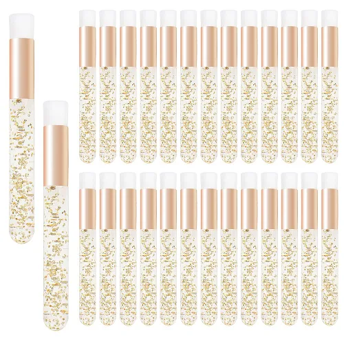 Vista 11 de 30 cepillos de champú para extensiones de pestañas de cristal con purpurina con contenedor, herramienta removedor de cepillos para puntos negros