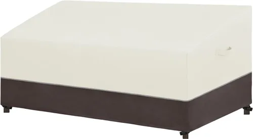 Vista 11 de Easy-Going Funda para silla de patio, resistente a los rayos UV, bicolor, impermeable, para muebles de exterior, con dobladillo reflectante