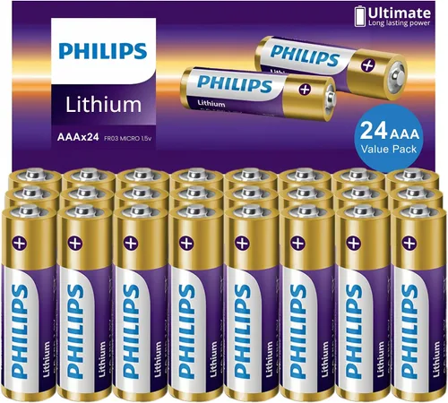 Vista 11 de PHILIPS Paquete de 8 baterías AA de litio, batería doble AA de litio de larga duración, pilas AA de alta capacidad de 1.5 V para dispositivos