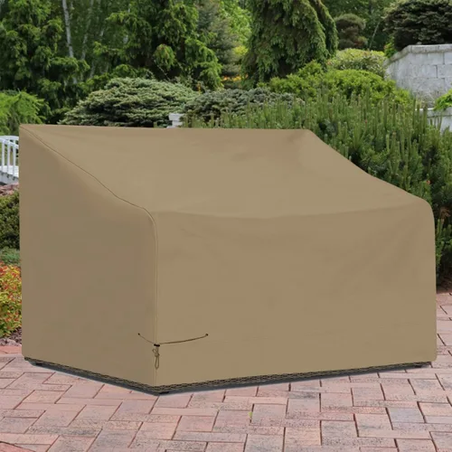 Vista 7 de SunPatio Fundas impermeables para sofá de patio, fundas resistentes para muebles de exterior, fundas de sofá biplaza con ventilación de aire/correas