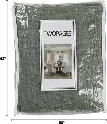 Vista 10 de TWOPAGES Cortina opaca plisada para dormitorio, con aislamiento térmico, grueso, 1 panel, 50 x 63 pulgadas, lino