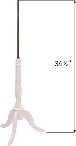 Vista 2 de SSWBasics Base de forma de modista de trípode de madera blanca