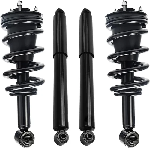 Vista 47 de Detroit Axle - Kit de amortiguadores de 4 puntales para Ford Escape 14-19, 2 puntales delanteros con resorte helicoidal 2 amortiguadores traseros
