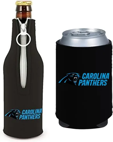 Vista 27 de Soporte aislante para latas y botellas de fútbol americano enfriador de bebidas Huggie (Nueva Orleans (Saints) - Negro) Nueva Orleans (Santos)
