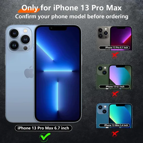 Vista 7 de Red2Fire Funda para iPhone 13 Pro Max, con 2 protectores de pantalla de vidrio + protector de lente de cámara, a prueba de caídas militares de 12