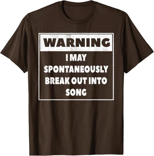 Vista 7 de Advertencia I may Spontaneously romper en canción camiseta