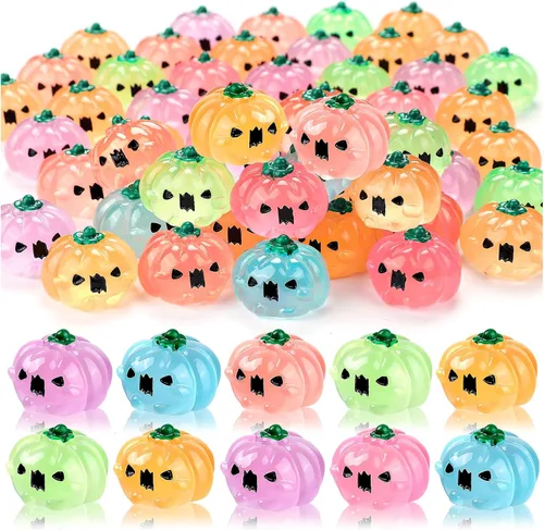 Vista 30 de 18 mini figuras luminosas de panda de resina con 2 bambúes para casa de muñecas