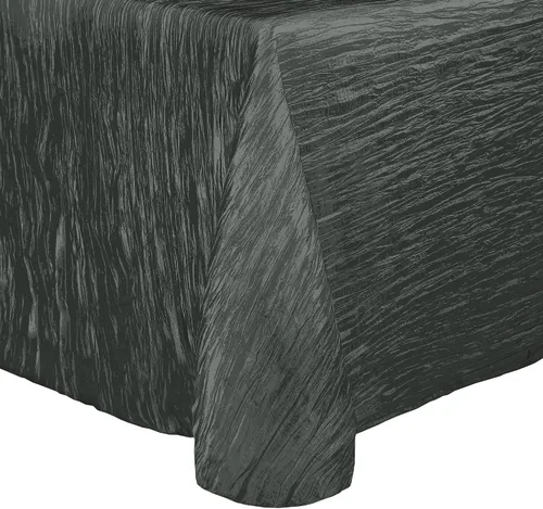 Vista 17 de Ultimate Textile Delano Crinkle - Mantel ovalado de tafetán (50 x 90 pulgadas), color negro