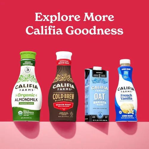 Vista 6 de Califia Farms - Café de especialidad Pure Black Blonde Roast Cold Brew, 48 onzas líquidas, 100% Arabica, base vegetal, vegano, sin gluten, sin OMG