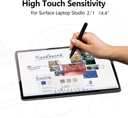 Vista 4 de Megoo ArmorShield - Protector de pantalla para Surface Laptop Studio 2/1, película de vidrio templado 9H de 14.4 pulgadas, transparente HD