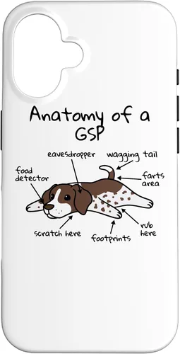 Vista 31 de iPhone 13 Anatomía de una funda de perro puntero alemán de pelo corto