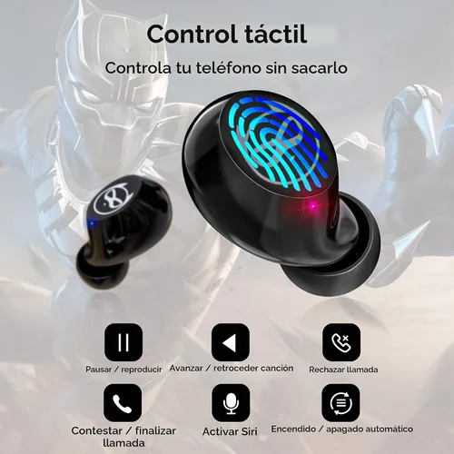 Vista 3 de Auriculares inalámbricos para niños con orejas pequeñas, auriculares con control táctil, auriculares in-ear inalámbricos, auriculares Bluetooth 5.3