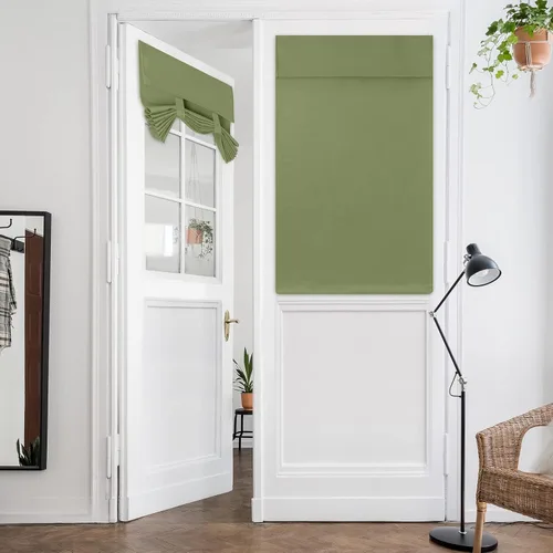 Vista 90 de HOMEIDEAS Cortinas Opacas para Aula para Puerta Principal, Cubierta de Ventana de Puerta de Aula, Persianas de Privacidad con Aislamiento Térmico