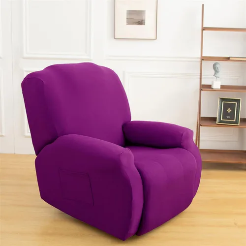 Vista 21 de LazyBoy - Funda para sillón reclinable, color liso, 4 piezas, fundas protectoras de muebles para sillón reclinable con bolsillo, funda para sofá
