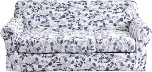 Vista 59 de Fundas elásticas para sofá de 1/2/3 cojines, funda estampada con fundas de cojín de asiento separadas, fundas de sofá lavables, protector de muebles