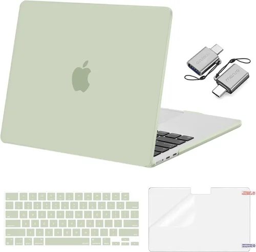Vista 45 de Mosiso Funda para MacBook Air de 13 y 13.6 pulgadas, 2024, 2023 y 2022, M3 A3113, M2 A2681, Touch ID, carcasa rígida, cubierta de teclado, protector