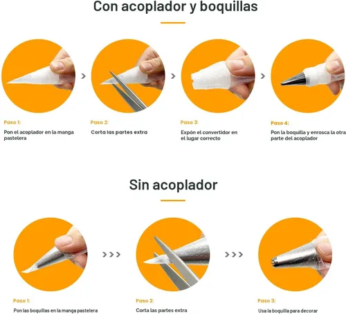 Vista 3 de Tamodan Bolsas y puntas, bolsas de pastelería y puntas adecuadas para principiantes, incluidas 100 bolsas de tuberías desechables de 16 pulgadas