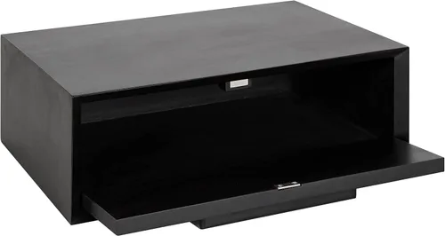 Vista 6 de Kate and Laurel McCutcheon - Estante flotante de madera para almacenamiento, 18 x 12 x 6 pulgadas, color negro; mesita de noche flotante decorativa