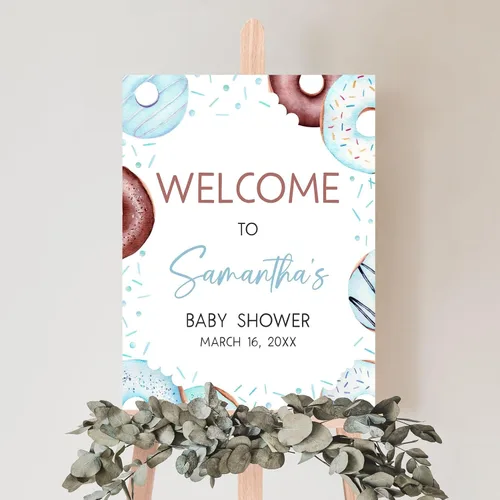 Vista 6 de Letrero de bienvenida para baby shower de primavera floral Baby in Bloom, personalizado
