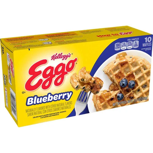 Vista 2 de Kelloggs Eggo Blueberry Waffle, 12.3 onzas - 8 por caja.