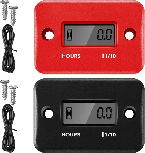 Vista 11 de 2 Piezas Medidor de Hora Inductivo para Motor de Gasolina Cortacésped Moto de Tierra Motocicleta Motocross Moto de Nieve Karting Marino ATV Barco