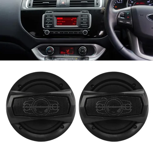 Vista 2 de 1 par de altavoces coaxiales del coche 6in altavoces 350W alta potencia negro para la actualización del automóvil