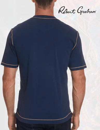 Vista 4 de Robert Graham Maxfield Short-Sleeve V-Neck, Pull-on T-Shirt for Men