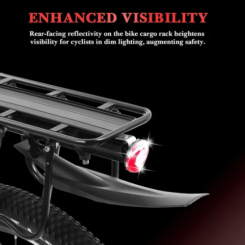 Vista 9 de HANABASS 1 Unidades de soporte de carga para bicicleta, soporte trasero ligero con liberación rápida flexible de montaje guardabarros