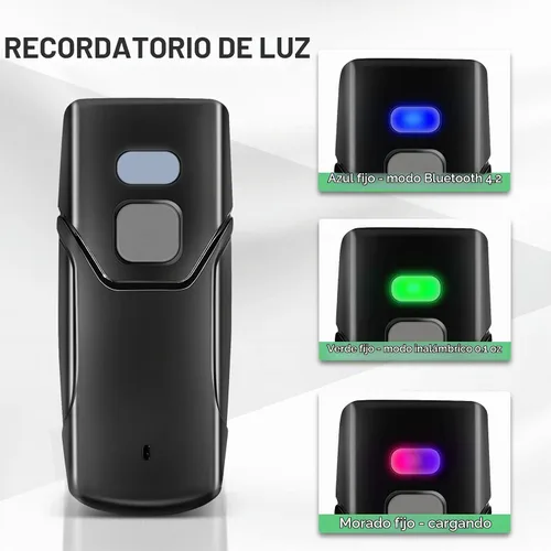 Vista 6 de Escáner de código de barras inalámbrico, escáneres de código de barras Bluetooth 1D 2D con cable USB y Bluetooth 4.2 y 2.4G inalámbrico 3 en 1