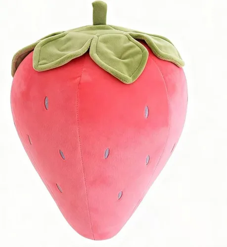 Vista 9 de Lindas almohadas de felpa de frutas para niños, de fresa, súper suaves, para niñas, juguetes (rosa, 7.8 pulgadas/7.9 in) Soft fruit plush pillow
