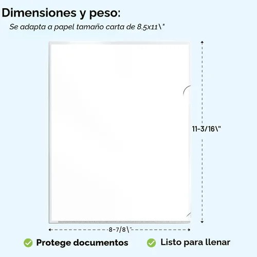 Vista 2 de Dunwell Carpetas transparentes para documentos, fundas de plástico de 8.5 x 11 pulgadas para protección de documentos, archivo, almacenamiento