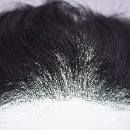 Vista 163 de Toupee para hombre 100% cabello humano real tupé para hombres 0.004 in piel de poliuretano para hombre, sistema de reemplazo de piezas de pelo