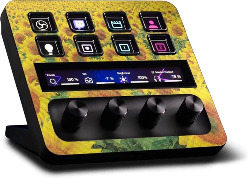 Vista 31 de MightySkins - Piel de fibra de carbono compatible con Elgato Stream Deck + - Morado sólido Acabado de fibra de carbono texturizado protector