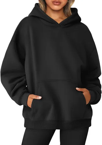 Vista 41 de AUTOMET Sudaderas de gran tamaño con capucha de forro polar para mujer, camisas de manga larga, sudaderas con bolsillo para otoño 2025