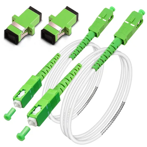 Vista 11 de SC/APC a SC/APC Cable de Fibra Óptica para Internet, Cable de Conexión de Modo Simple Blindado, Cordón de Conexión Óptica de Fibra Óptica - SIMPLEX