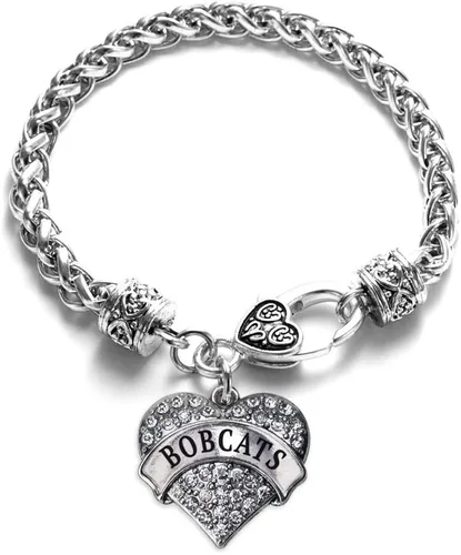 Vista 28 de Inspired Silver - Pulsera de plata con dije de corazón pavé con joyas de circonita cúbica