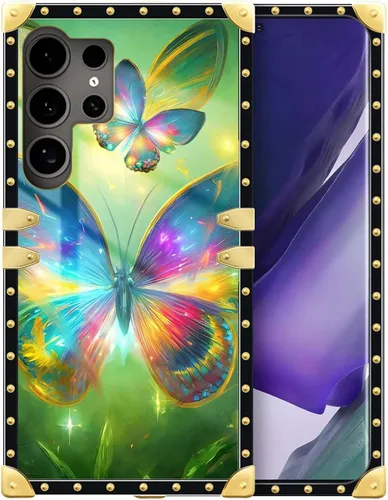 Vista 123 de Funda compatible con Samsung Galaxy S10 4G, TPU suave de lujo y parte trasera de policarbonato duro para niñas y mujeres, funda protectora a prueba