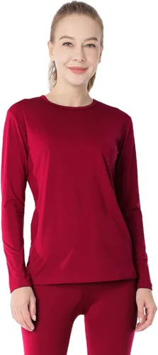 Vista 9 de MANCYFIT - Conjunto de ropa interior térmica para mujer, con forro polar, ultra suave Beige
