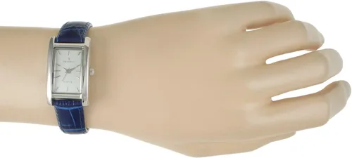 Vista 3 de Peugeot - Reloj de pulsera rectangular en forma de H para mujer con correa de muñeca a juego, Reloj de mujer en forma de H